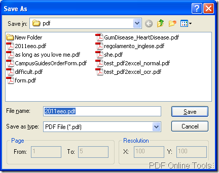 save newly created PDF
