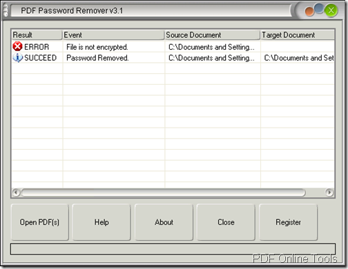 remove password in Password Remover