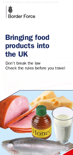 Bringing food products into the UK