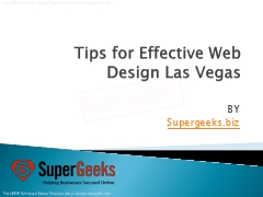 Tips for Effective Web Design Las Vegas