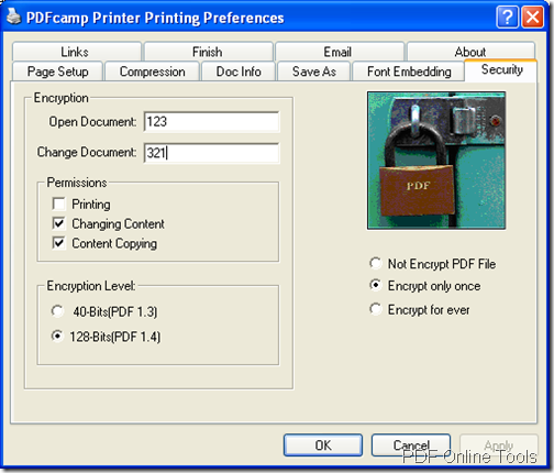 encrypt PDF