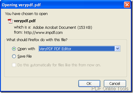 save created PDF document