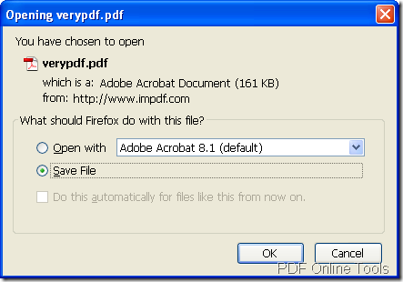 save created PDF file