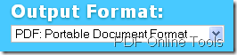 set output file format
